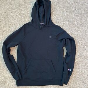 Champion Black Sweatshirt Hoodie with Logo